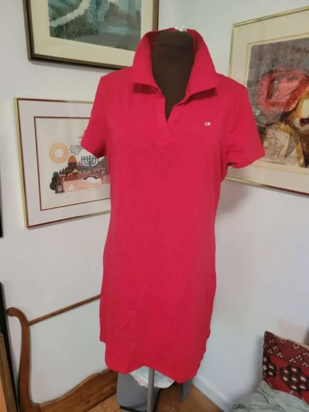 NWT Calvin Klein Polo Shirt Dress Size L - Picture 3 of 6